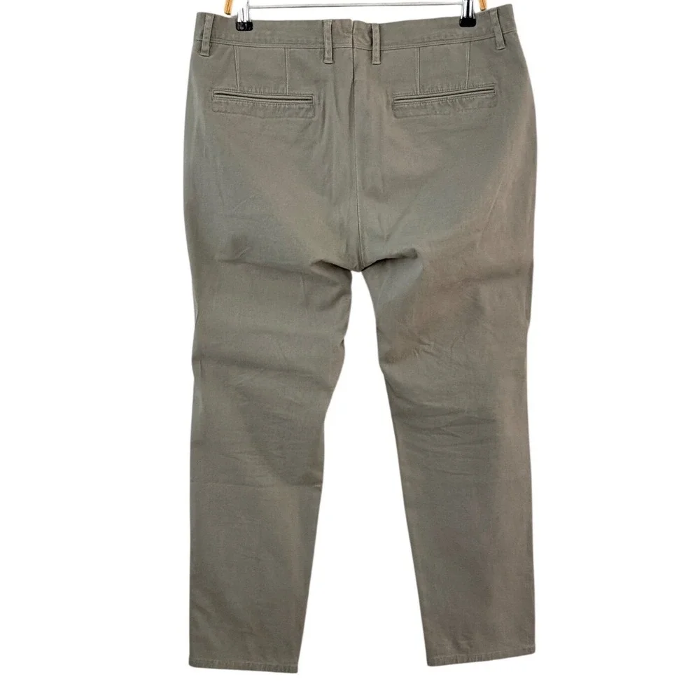 Mott & Bow Mens Everyday Comfort Slim Chino Pants‎ Grey 35x30 Zip Fly
